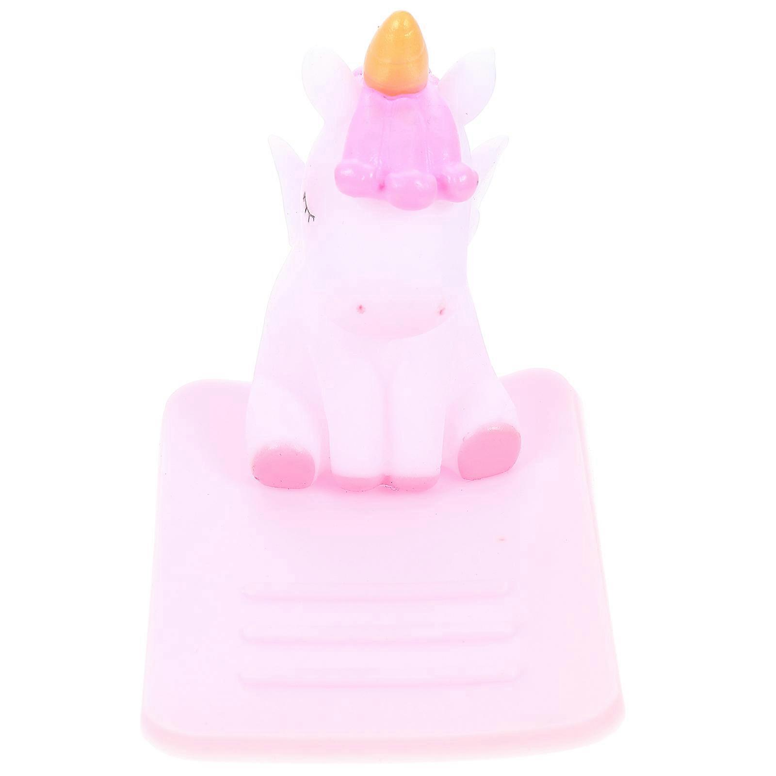 Unicorn Phone Bracket Plastic Holder for Supporting Use 4Pcs Pink