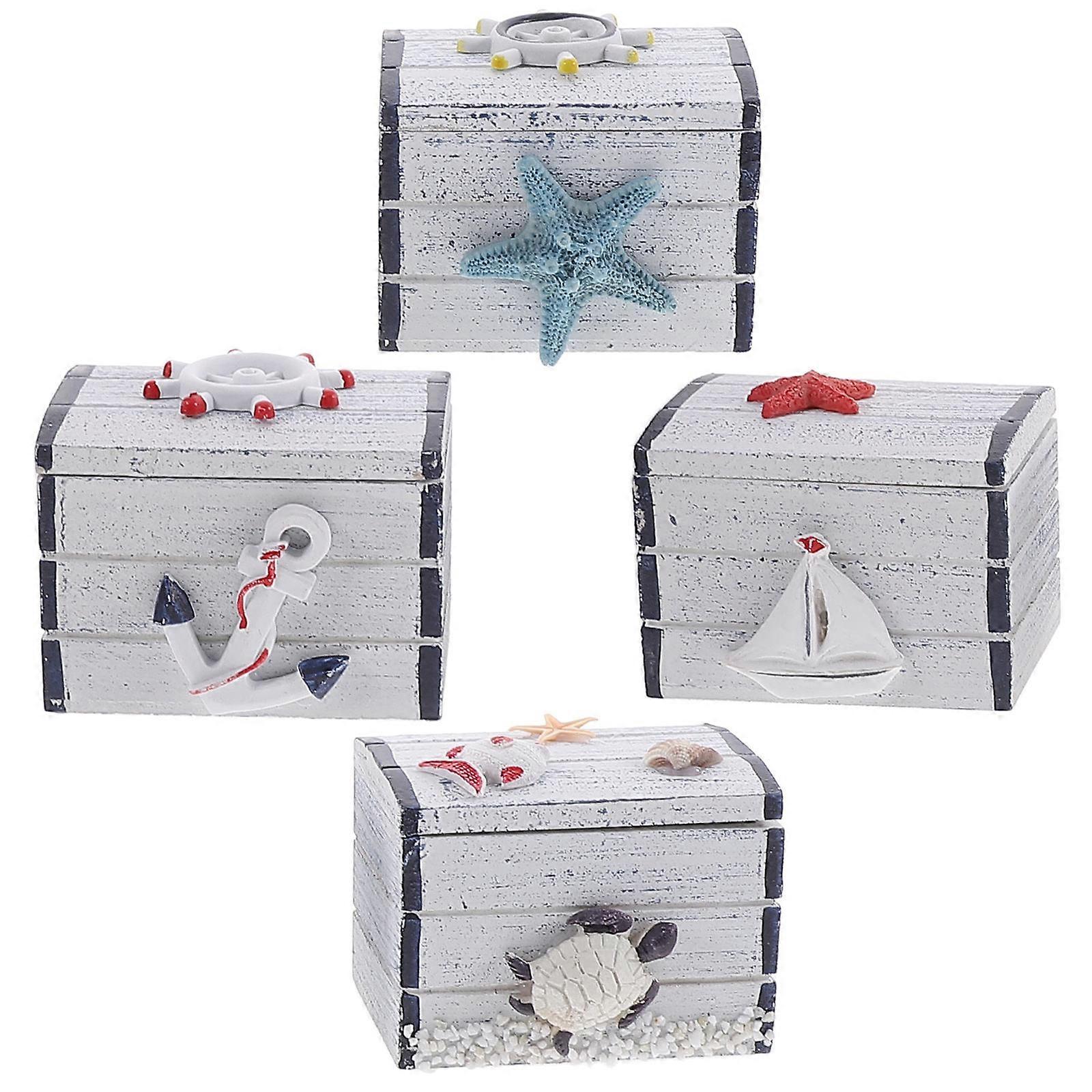 16 Pcs Chic Jewelry Organizer Rectangular Trinket Box With Suitable For Gift Giving And Home Use