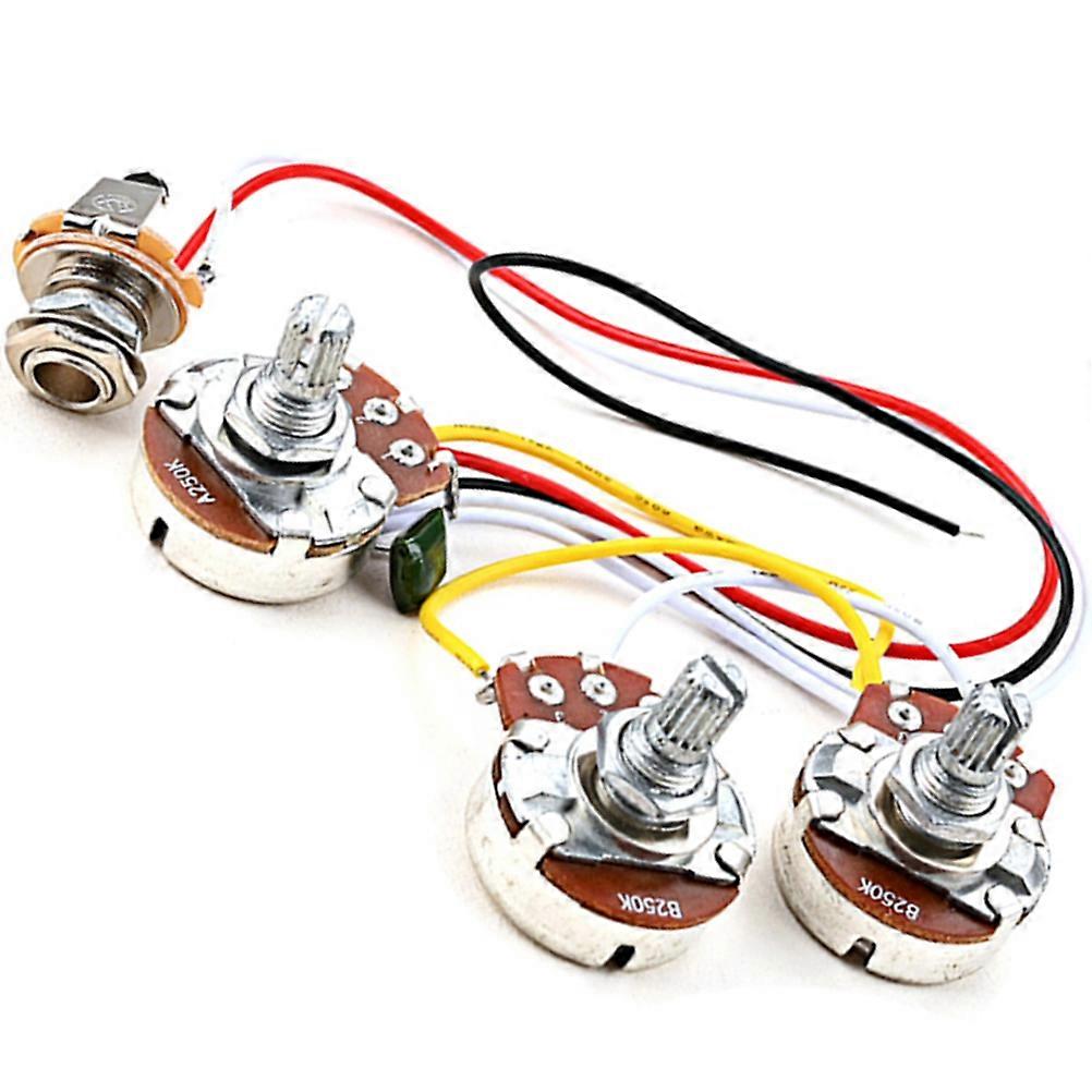 4 Sets of Guitar Wiring Harness A250K PotentiometerElectric Guitar Parts Multi Color