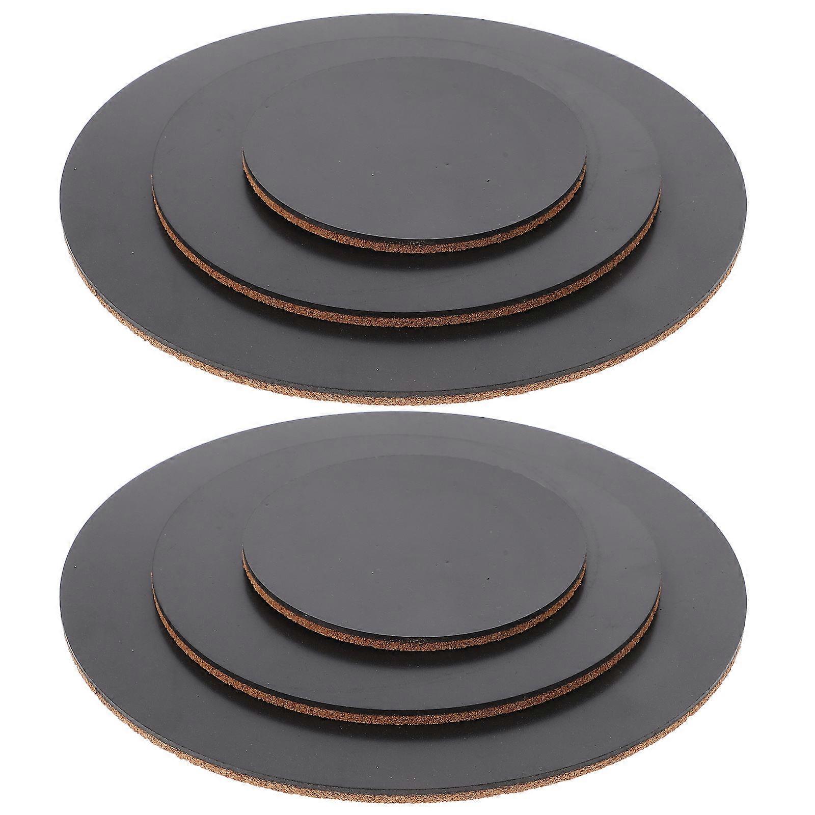 Khaki Cork Plant Coasters Thick Pot Mats for Absorbent Function 24Pcs