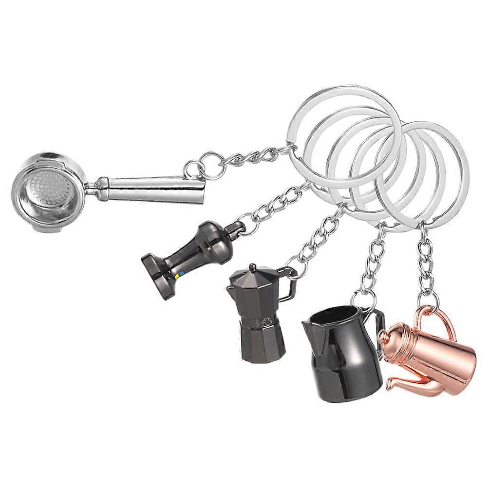 Zinc Alloy Cute Kawaii Keychain Coffee Tool for Decoration 25Pcs