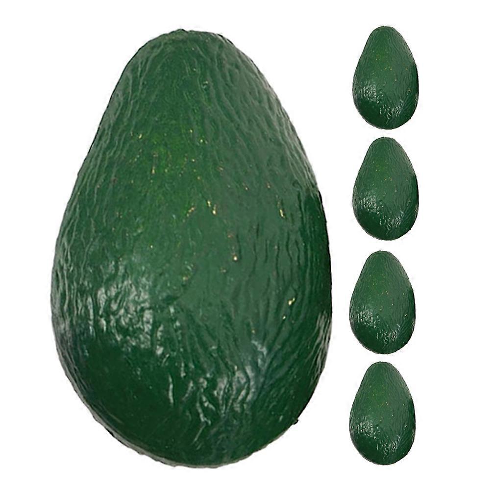 Realistic Avocado Artificial Fruit Model for Decoration 10Pcs Plastic Green