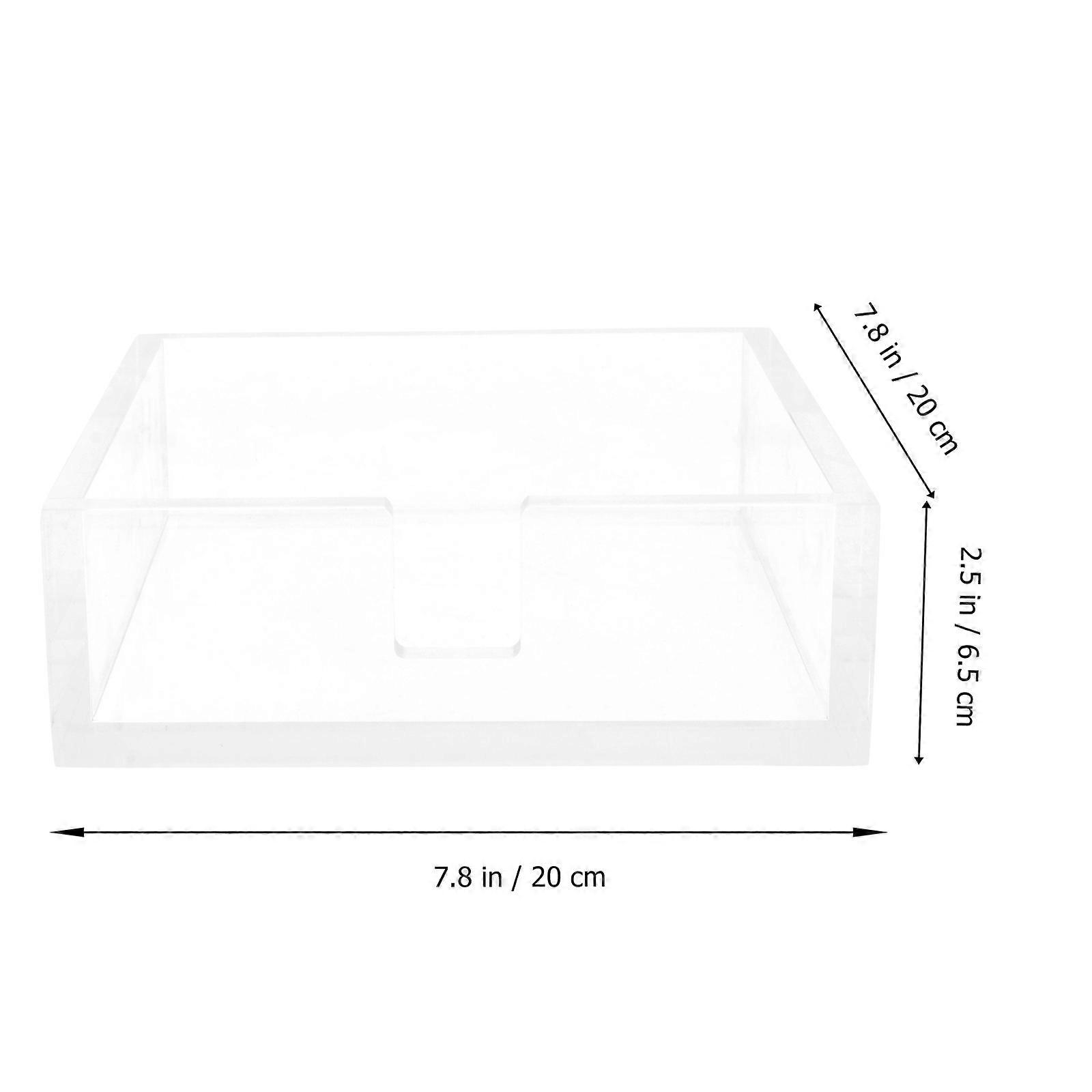 Clear Acrylic Napkin Holder for Party Occasions 3Pcs Transparent Storage