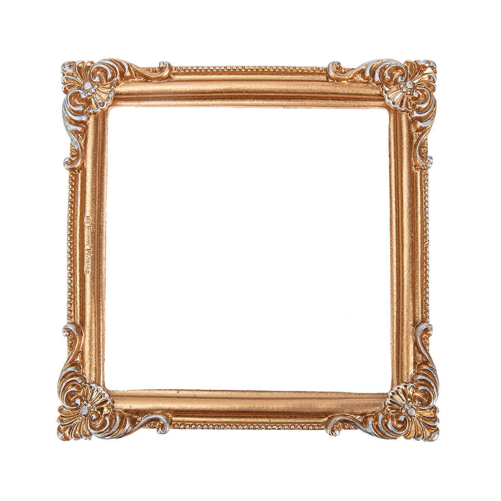 Decorative Photo Frame Resin Picture Frame for Decor Use 3Pcs Golden