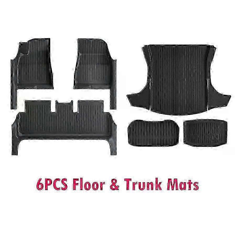 For 2024 Tesla Model 3 Highland Floor Mats with Door Sill Protector Full Cover Floor Liners with Front Rear Cargo Liner Seatback