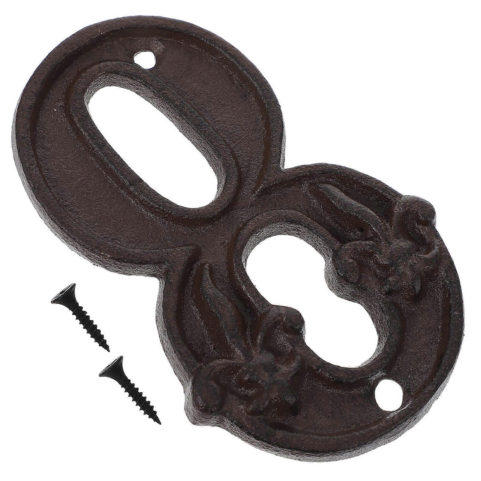 Door Address Number Black Cast Iron House Signs for Home Use and Easy Mount