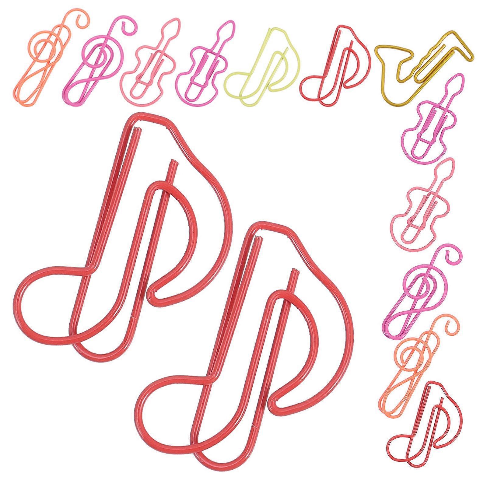 Cute Musical Notes Style Paper Clips 300 Pcs Perfect For Students Children And Office Workers Page Marking Functionality