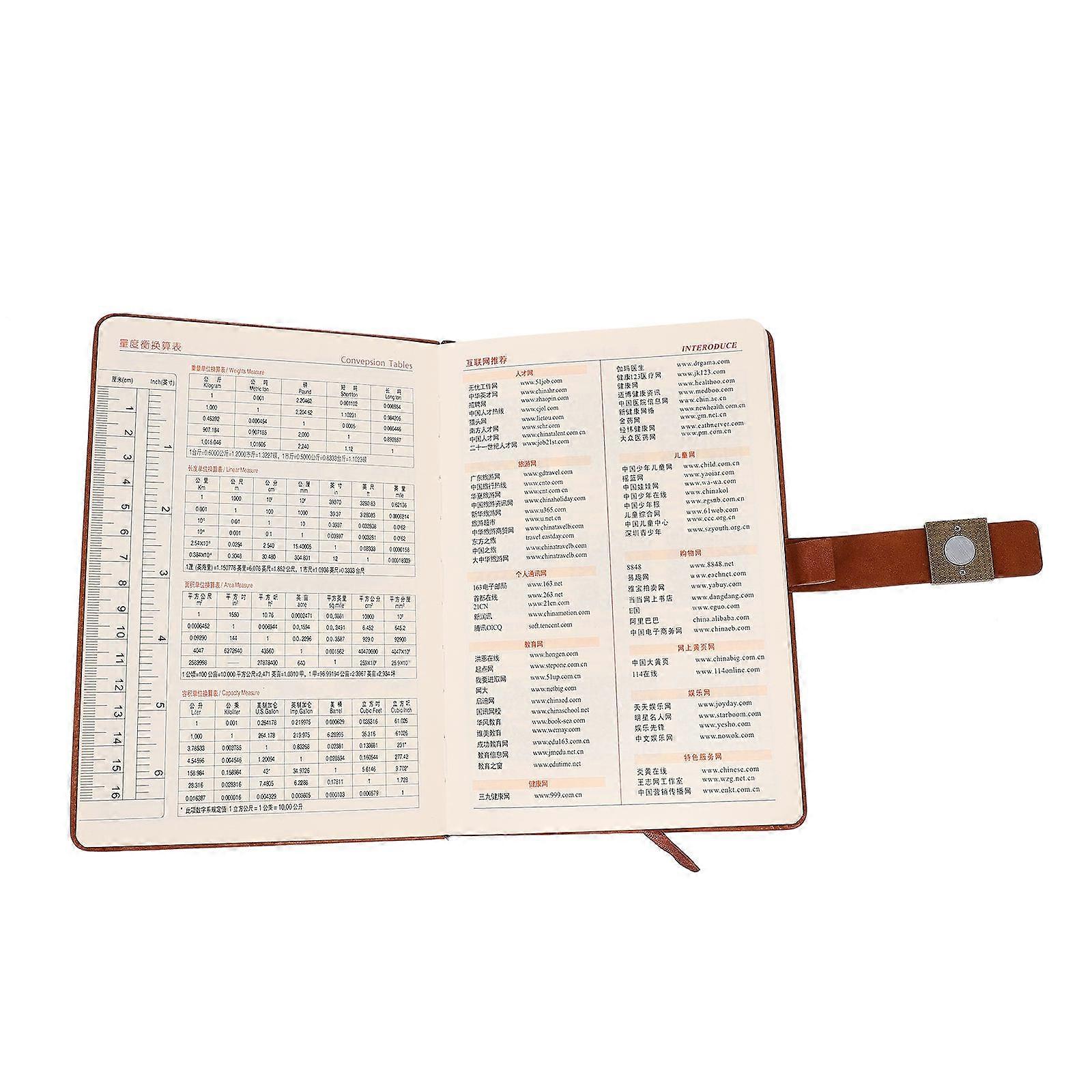 Smooth Writing Notebook PU Cover Notepad for Writing Use 2Pcs Khaki