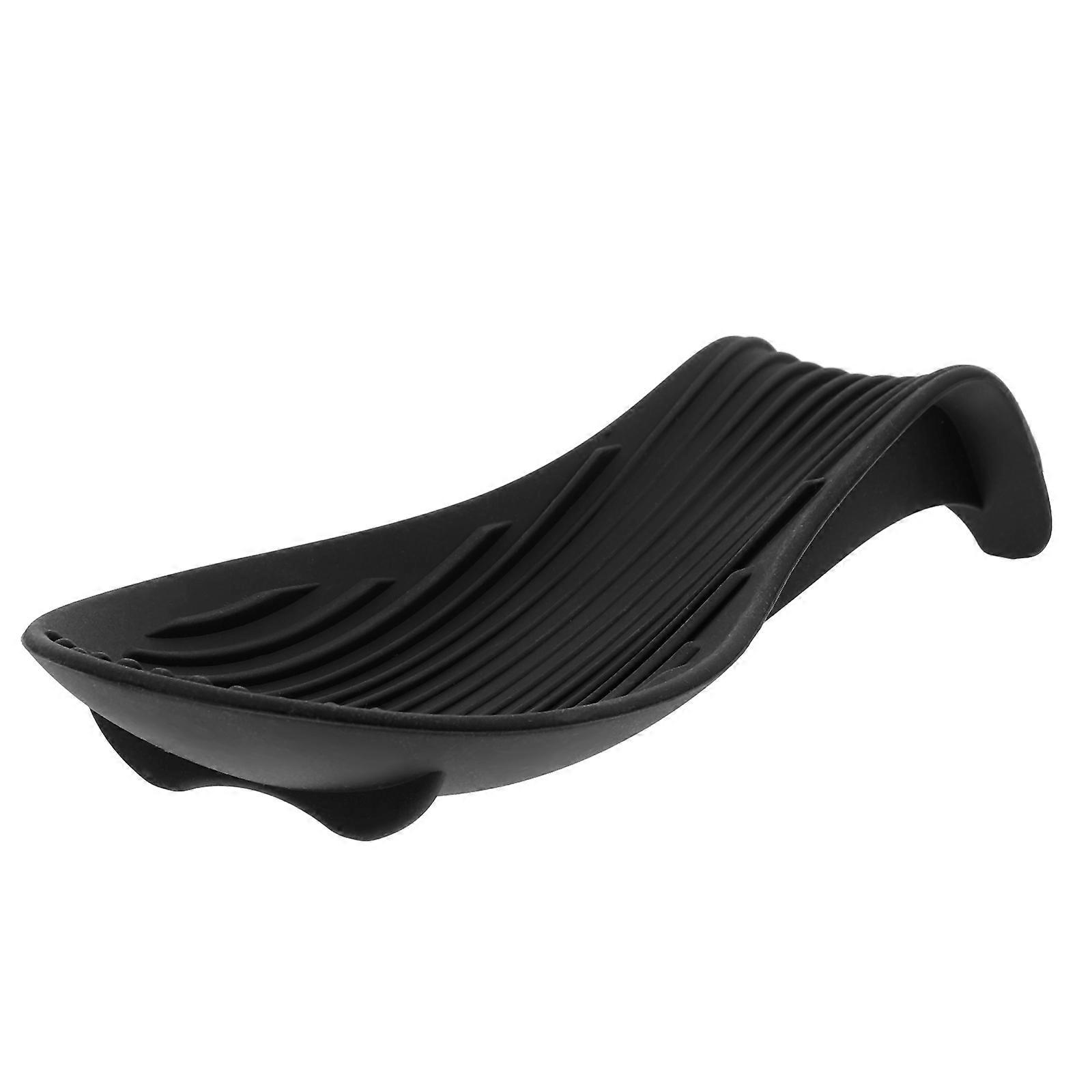 Silicone Utensil Rest for Kitchen Counter 5Pcs Black Spoon Holder