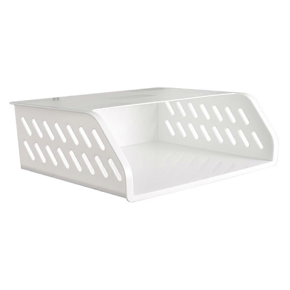 White Plastic Kitchen Storage Rack for Storage Use 2Pcs Multipurpose