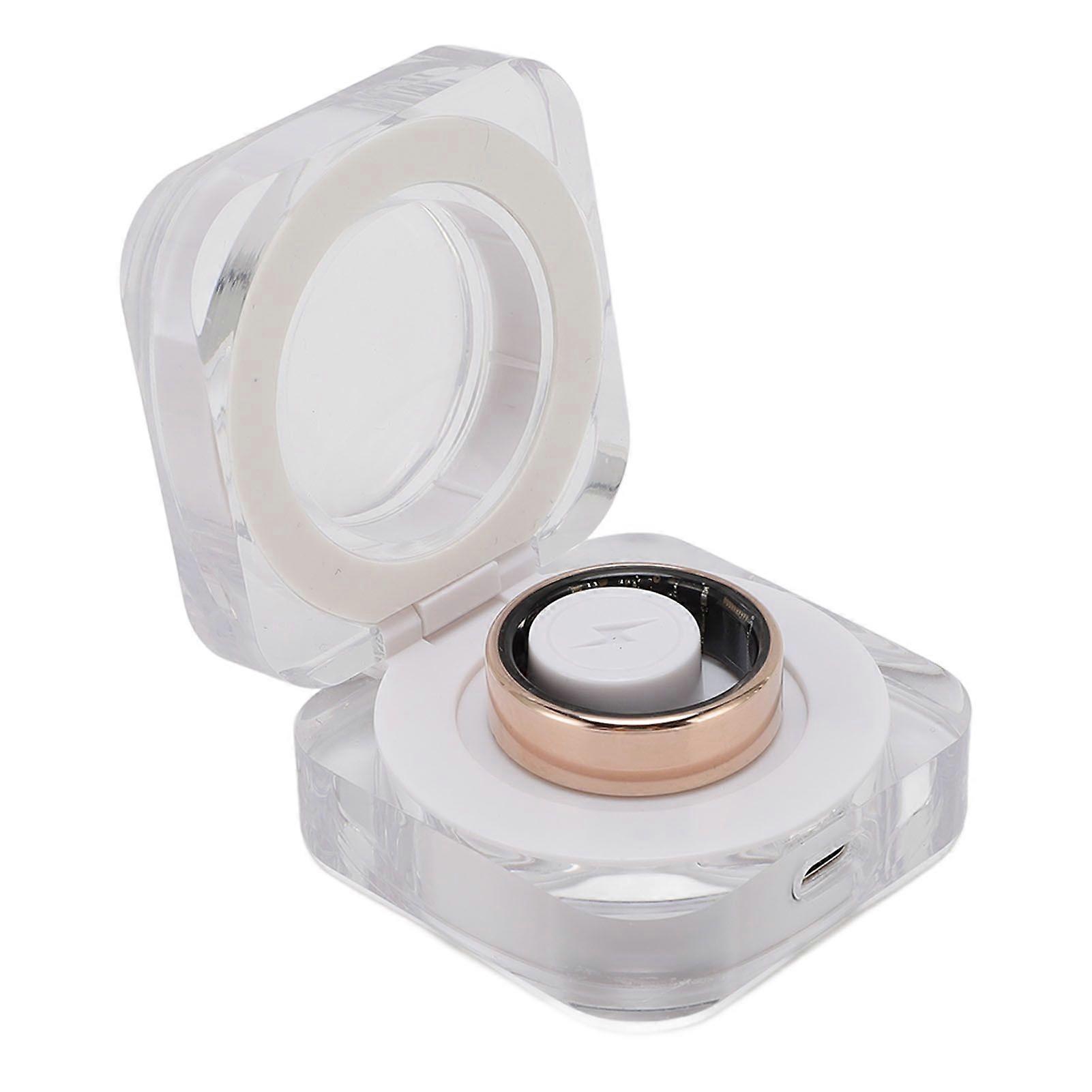 Smart Ring with Charging Case Display Screen APP IP68 Water Resistant Step Counter Multiple Sport Modes Smart Ring for Daily Use 9
