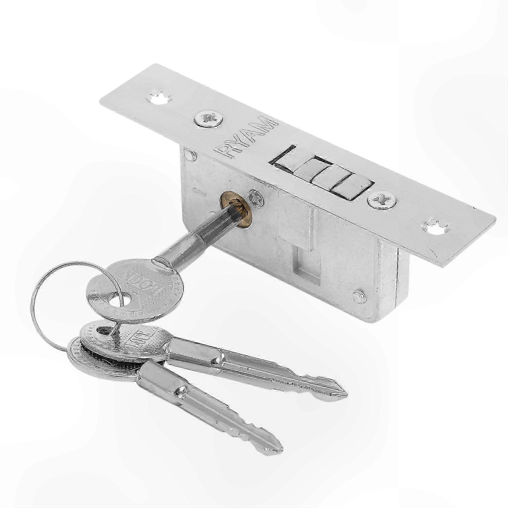 Secure Sliding Door Lock, Heavy-Duty Alloy Frame, Invisible Glass Door Hook for Home and Office Use