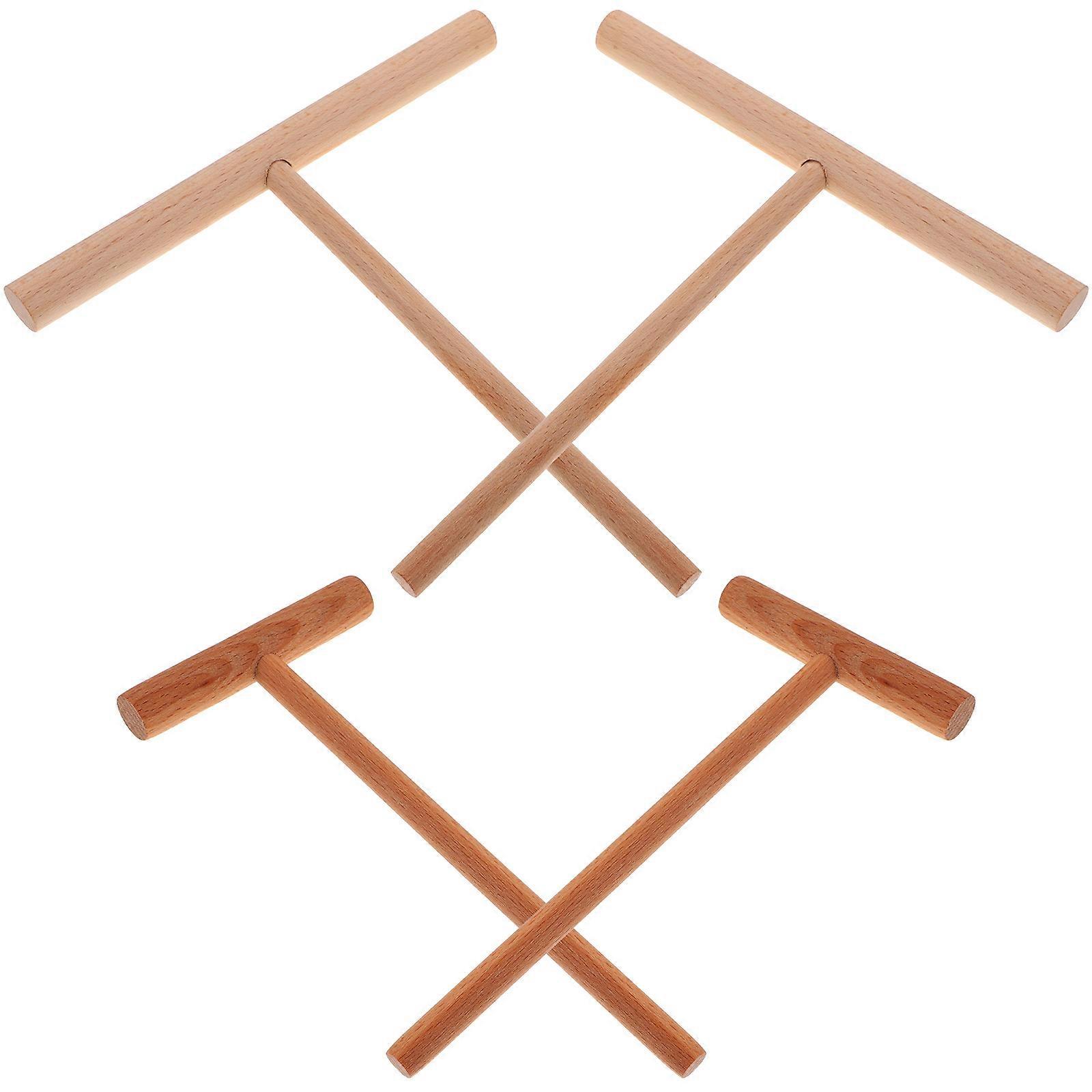 Crepe Spreaders Wooden Pancake Making Tools for Home Use 4Pcs