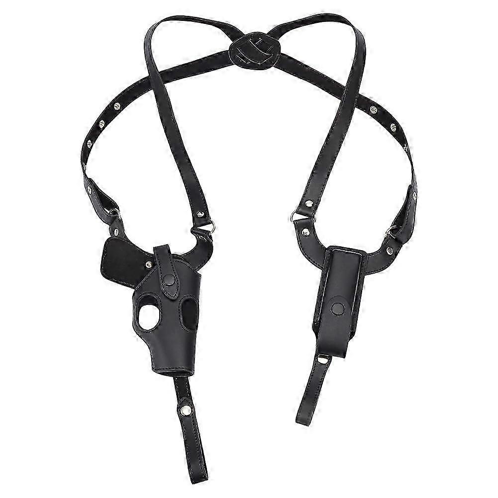 Adjustable Vertical Leather Shoulder Holster for Concealed Carry during Outdoor Activities