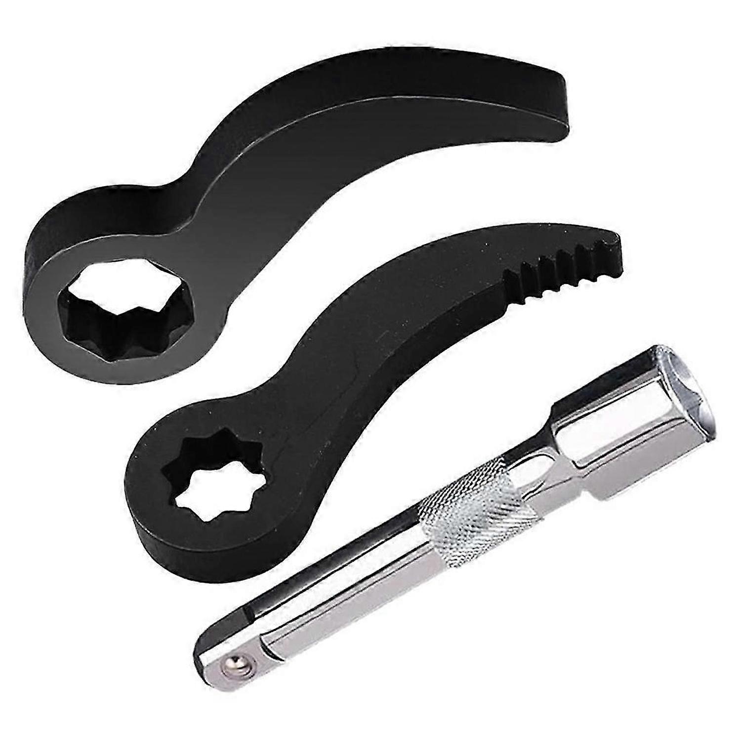 3Pcs Pry Bar Wrench Adaptor-Head,1/2in 3/8in Drive Adjustable Angle-Head Pry Bar,Crowbar Adapter-Hea