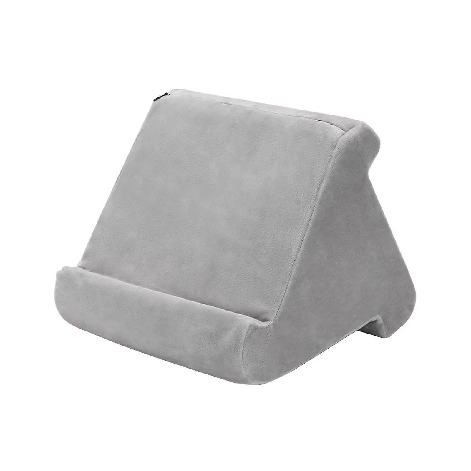 Tablet Stand Pillow Soft MultiAngle Lap Pillow Portable Triangle Stand For Tablets eReaders Smartphones Books Grey