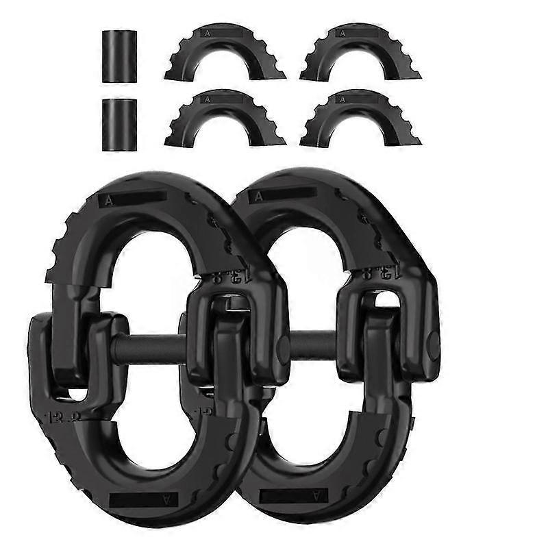 Safety Chain Connector Link, 1/2IN Tow Hitch Hammerlock Coupling Link, 2 Pack G80 Alloy Steel Tow Ch