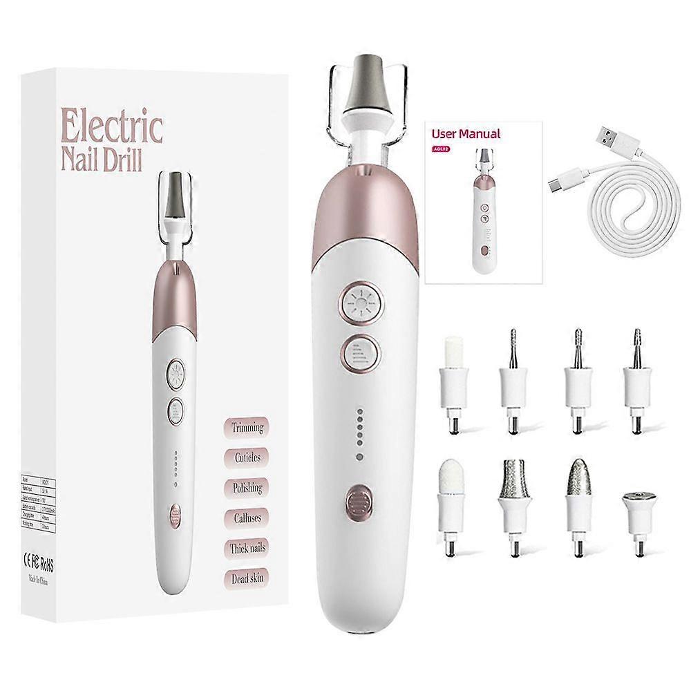 Nail Drill Electric File with LCD Display and Light, Cordless Thick Nail