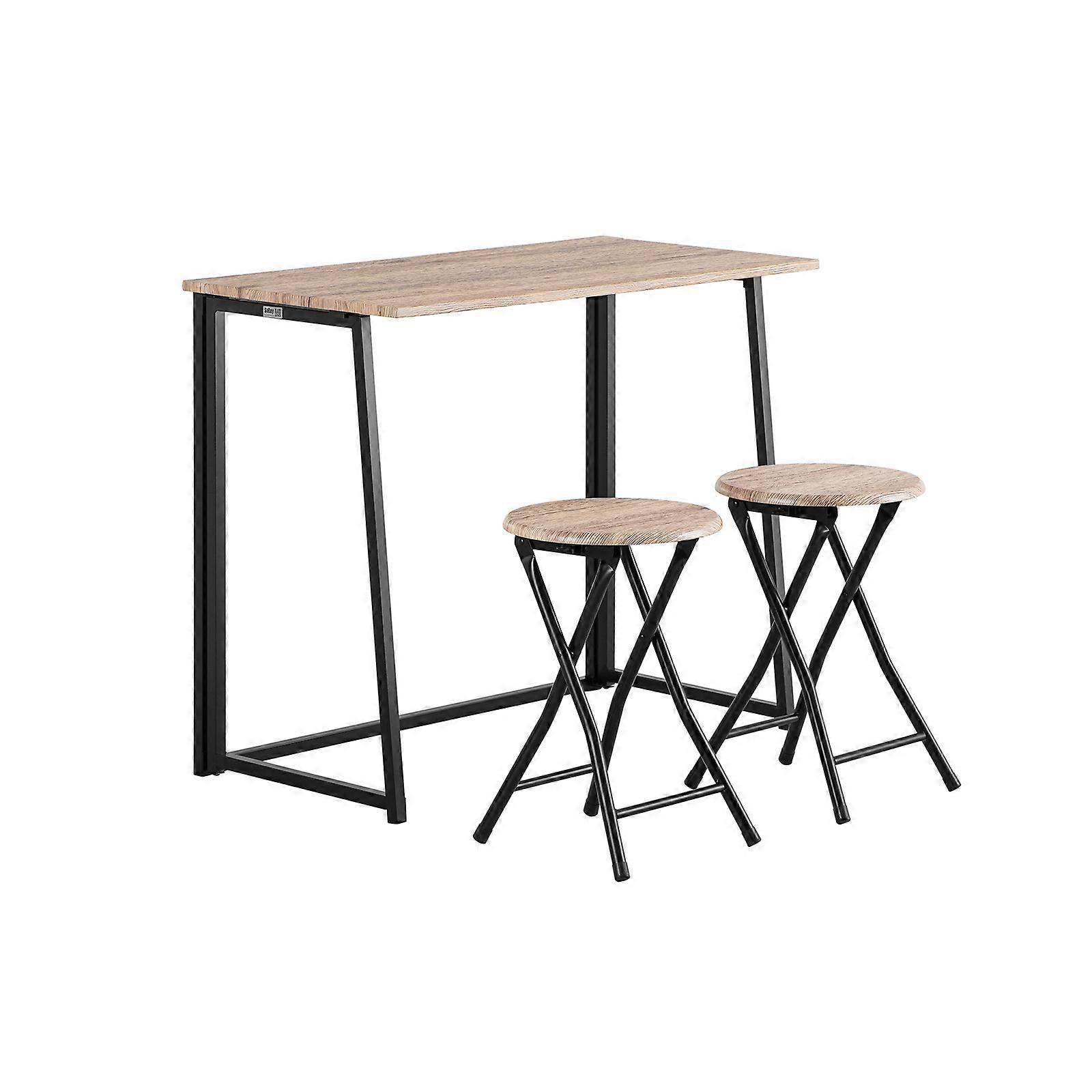 SoBuy Bar Set-1 Folding Bar Table and 2 Folding Stools,OGT18-N