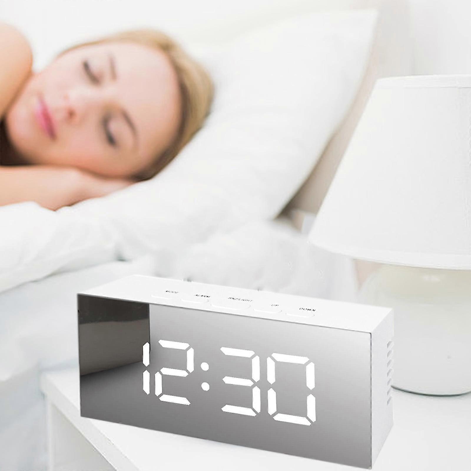 Donemore Digital Alarm Clock, Newest LED Clock for Bedroom, Electronic Mirror Desktop Small Alarm Clock, Electronic Clock for Home, Bedroom, Office