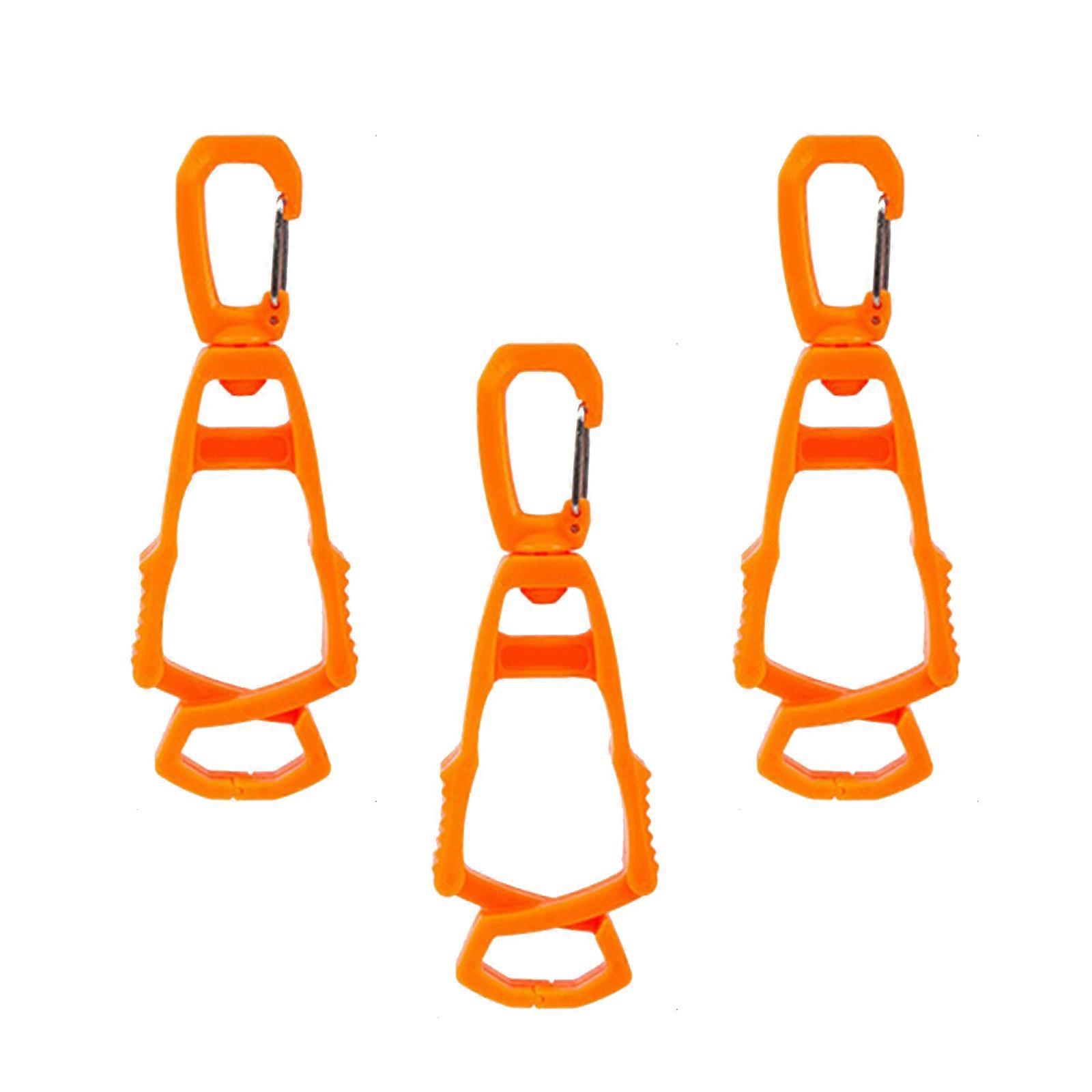 3 יחידות כפפות קליפ רב תכליתי וו חגורה כלי מחזיקי כפפות לקסדות פועל בניין כלי ואביזרים כתום