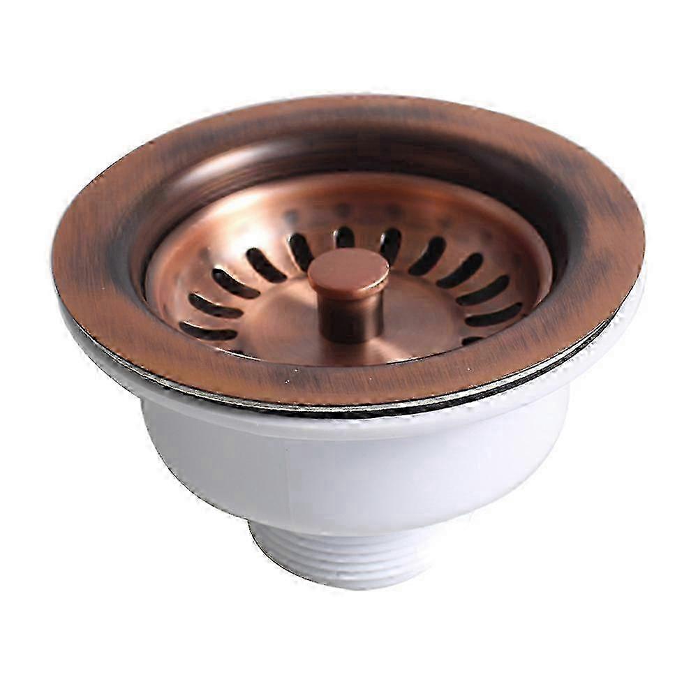 PB PVD Sink Basket Drainer, Antique Bronze Color, Custom Made in China, with Antique Copper Plug