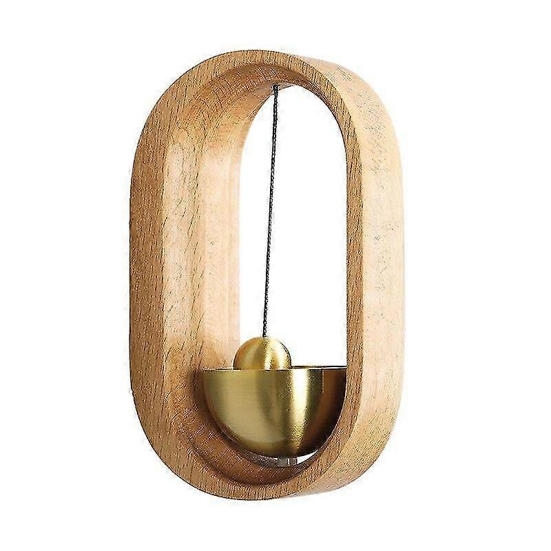 Wind Chime Solid Wood Pure Copper Creative Solid Brass Bell Doorbell Magnetic Refrigerator Sticker* @BUGU