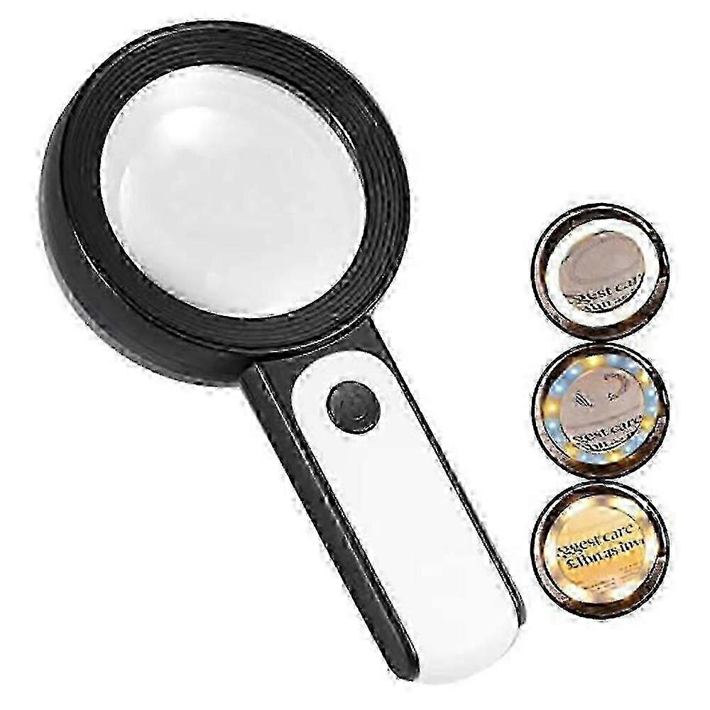 Optical Precision Magnifier, Clear Viewing Handsfree Functionality With Portable Optical Glass Lens And Folding Stand
