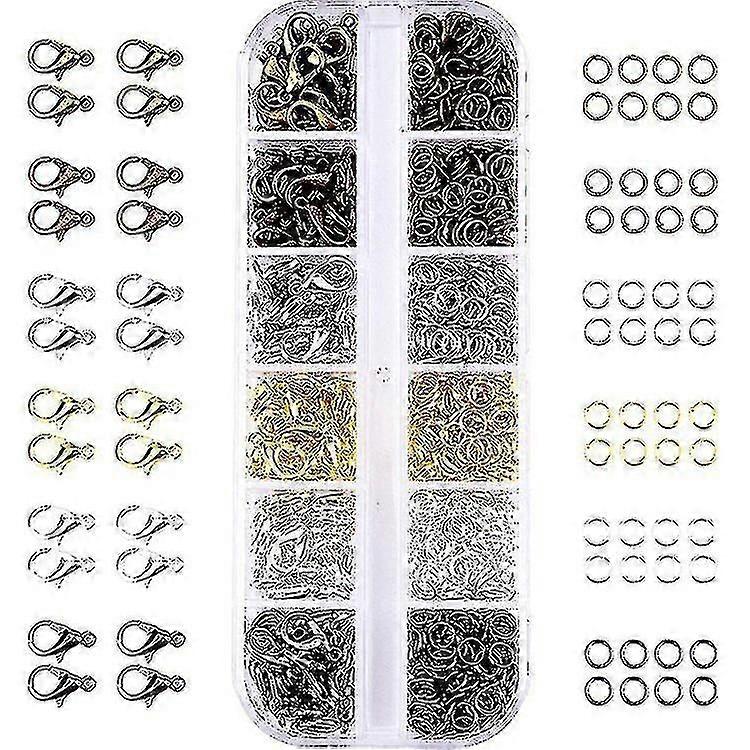 Chain Clasp 120pcs Bracelet Clasp With 840 Bending Rings Chain Clasps Jewellery Clasp Carabiner Clasp Clasps For Jewellery Making