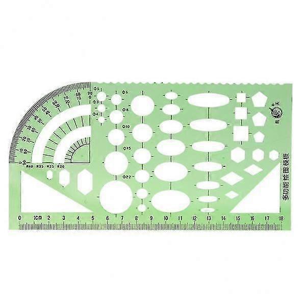 12xPlastic Drafting Drawing Tool Ruler Geometric Oval Template for Students 1