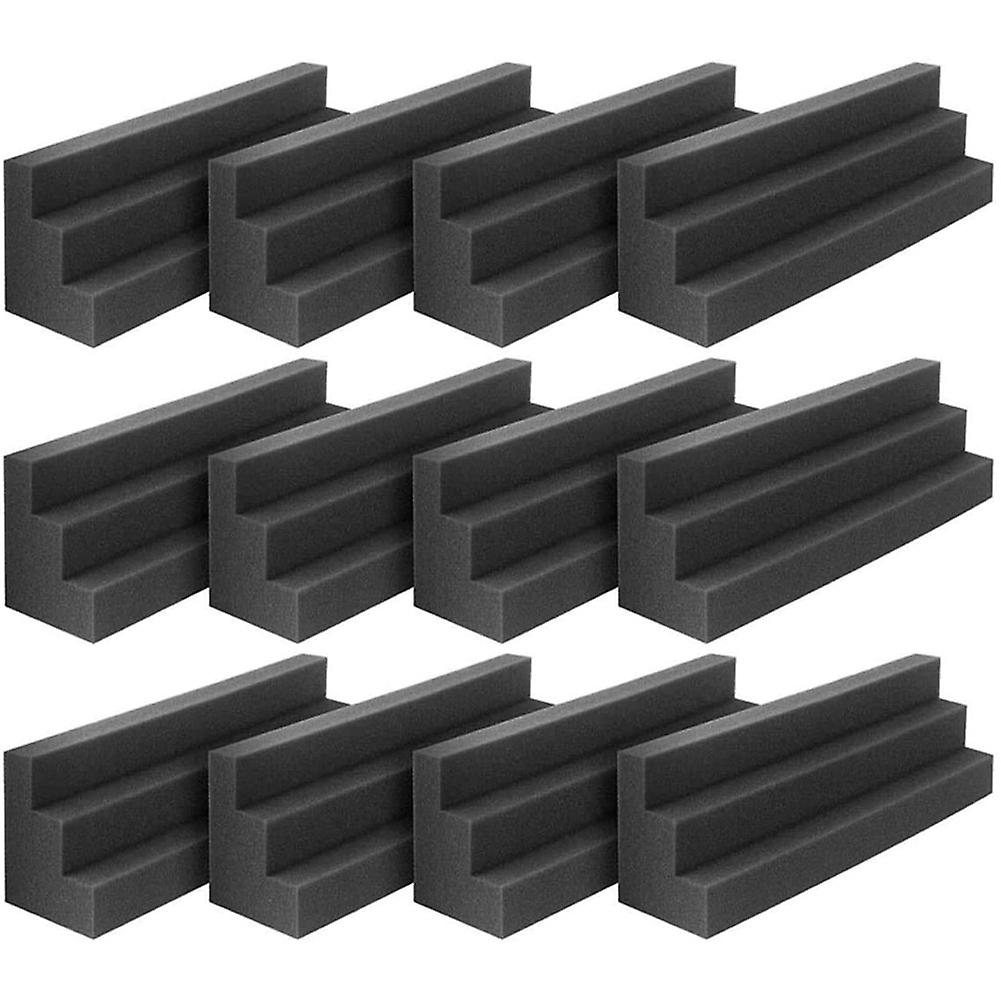 12Pcs Acoustic Panels Trap Corner Studio Foam Sound Insulation Pad Wall Panel Corner Block for Stud