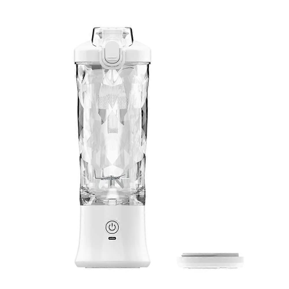 Portable Blender 600ML USB Rechargeable 4000mAh Mini Smoothie Blender White Travel