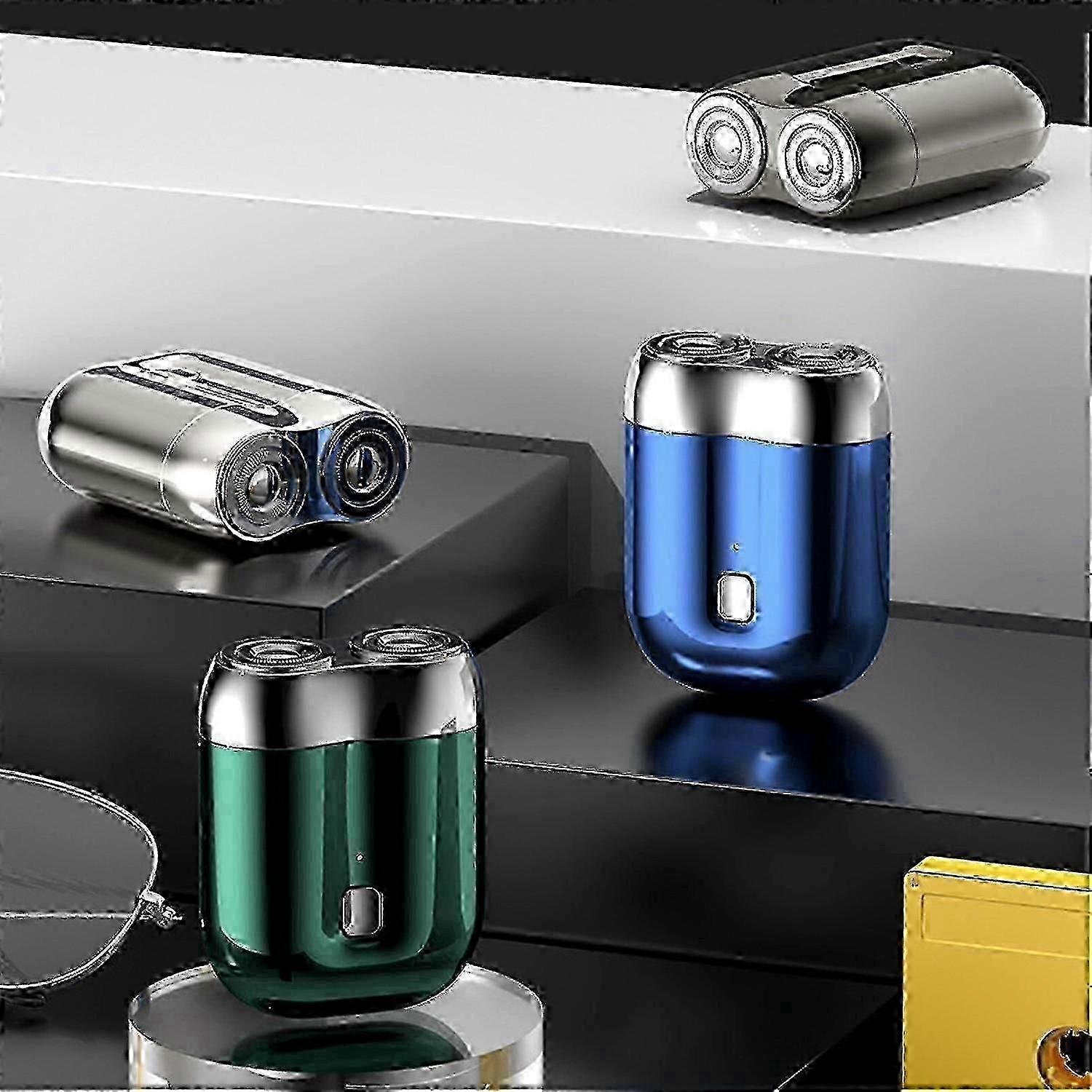 Double-headed Mini Shaver for Men with Magnetic Blade, Portable, Washable, and Rechargeable