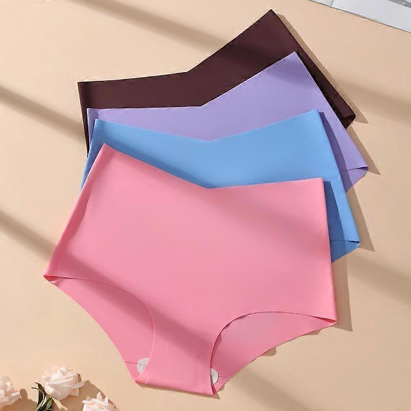 HOTCOM 4-Pack Women’s High Waisted Seamless Panties – Soft Everyday Fit, Minimalist Mixed Color Basics, Full Coverage Underwear (XS-XXL)