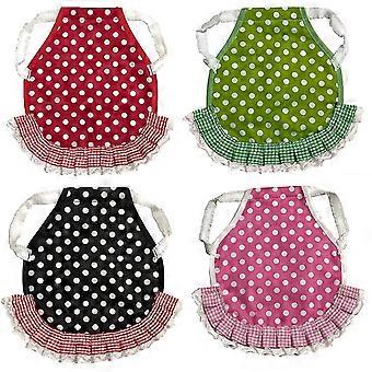 Juego de 4 piezas para aves de corral: delantal con correas elásticas y fijador de plumas (rojo, verde, negro, rosa).