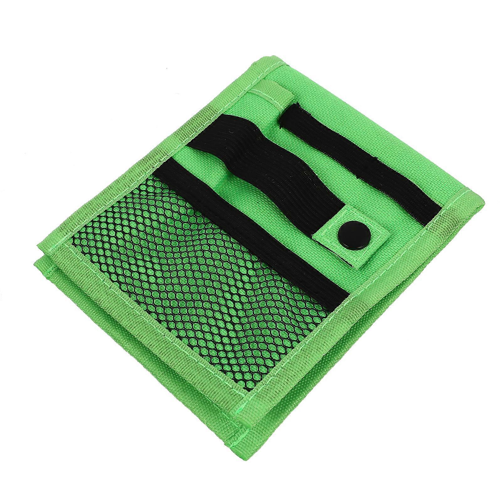 Small Pencil Case Pouch Rectangular Tool Organizer Oxford Cloth Green 14X11X1CM 1Set