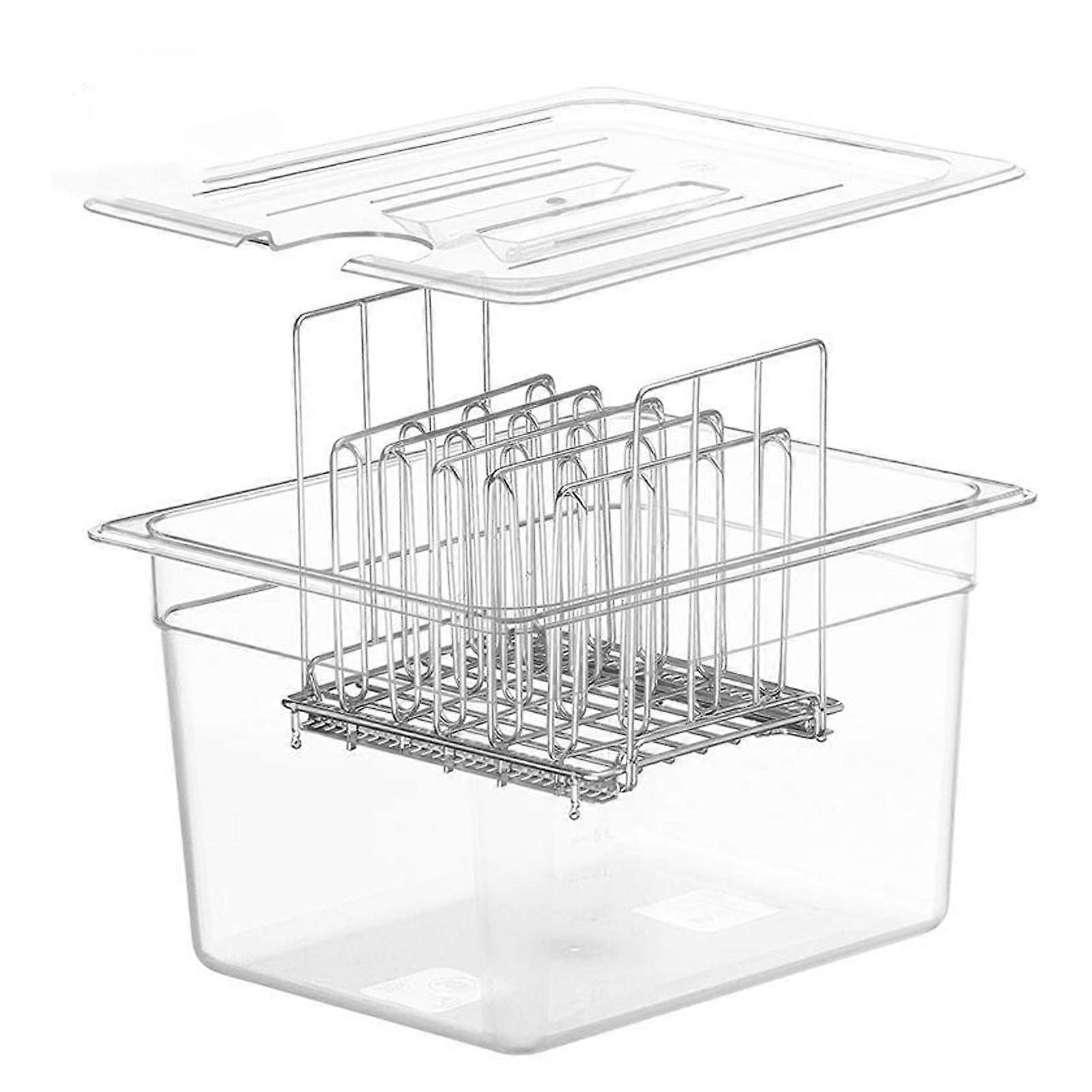 Slow Cooker Container 12L Plastic Sous Vide With Lid Transparent Food Storage Box Water Bath For Most Slow Cookers