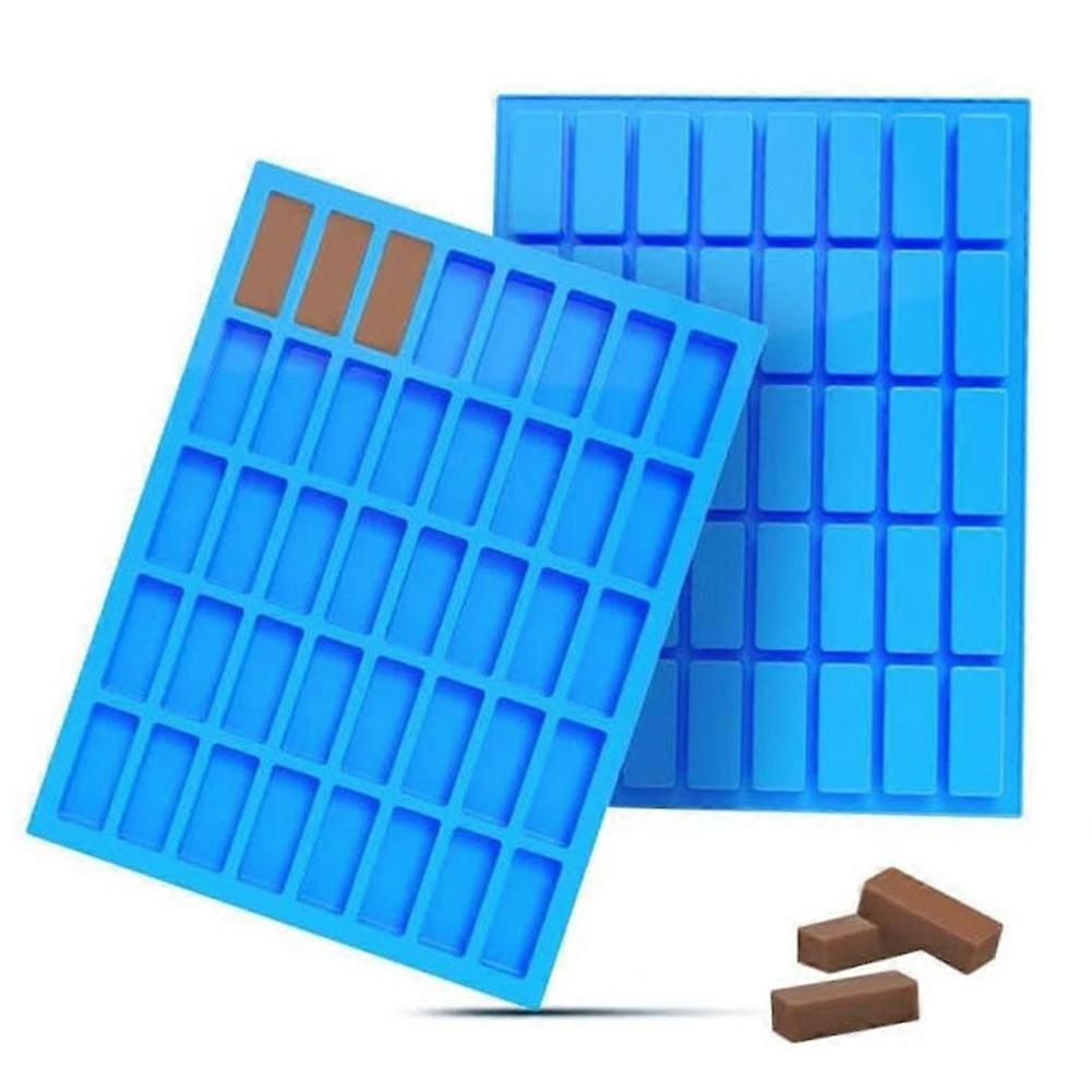 40 Cavity Rectangle Silicone Candy Molds Medium Narrow Caramel Protein Bars Baking Pan Ice Cube Tray