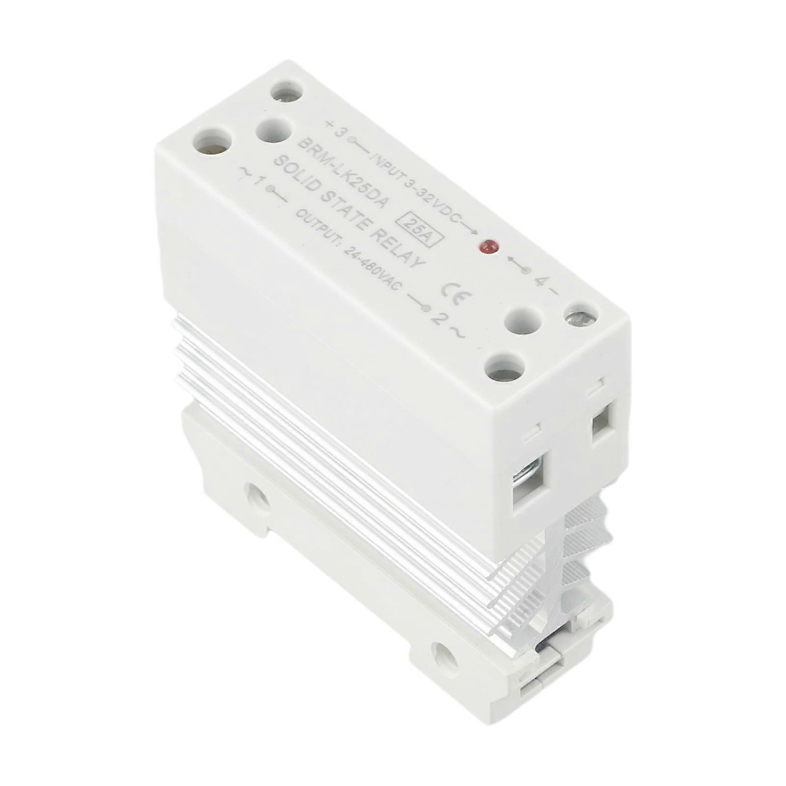 Integrated Rail Solid State Relay 25A Dc Control Ac Single Phase Small Ssrmodule