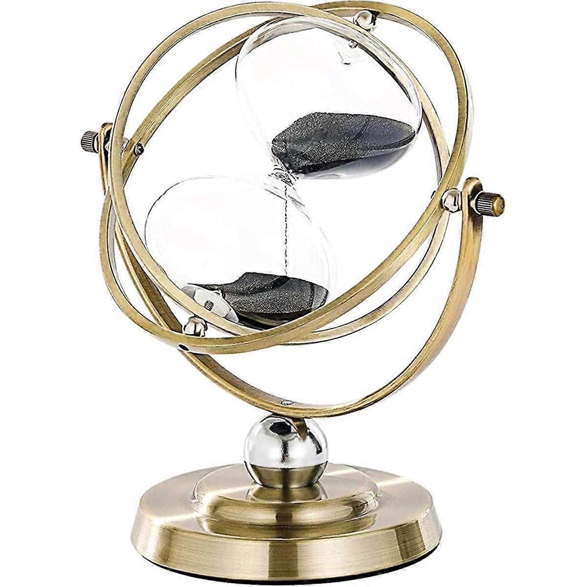 Hourglass Sand Timer, Hourglass Timer 60 Minutes, Large Metal 720 Rotating Hourglass, for Office D