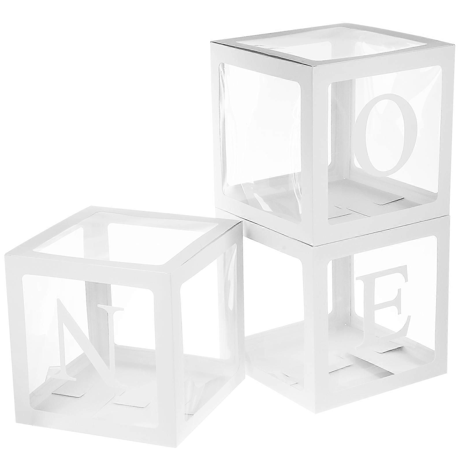 Letter Pattern Balloon Boxes Baby Boxes for Party Decor 1Set