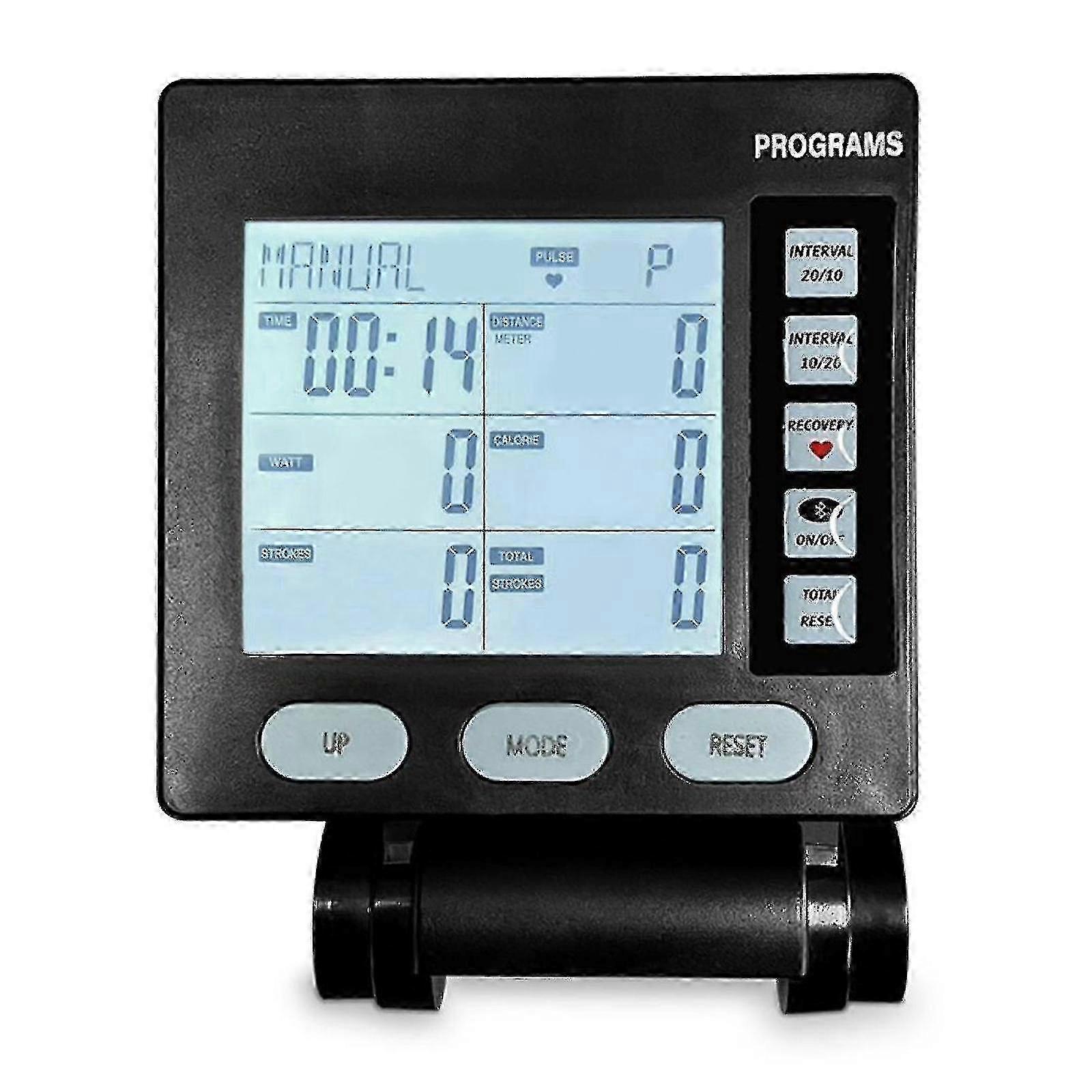 Wind resistance rowing machine for fitness tracking with electronic watch