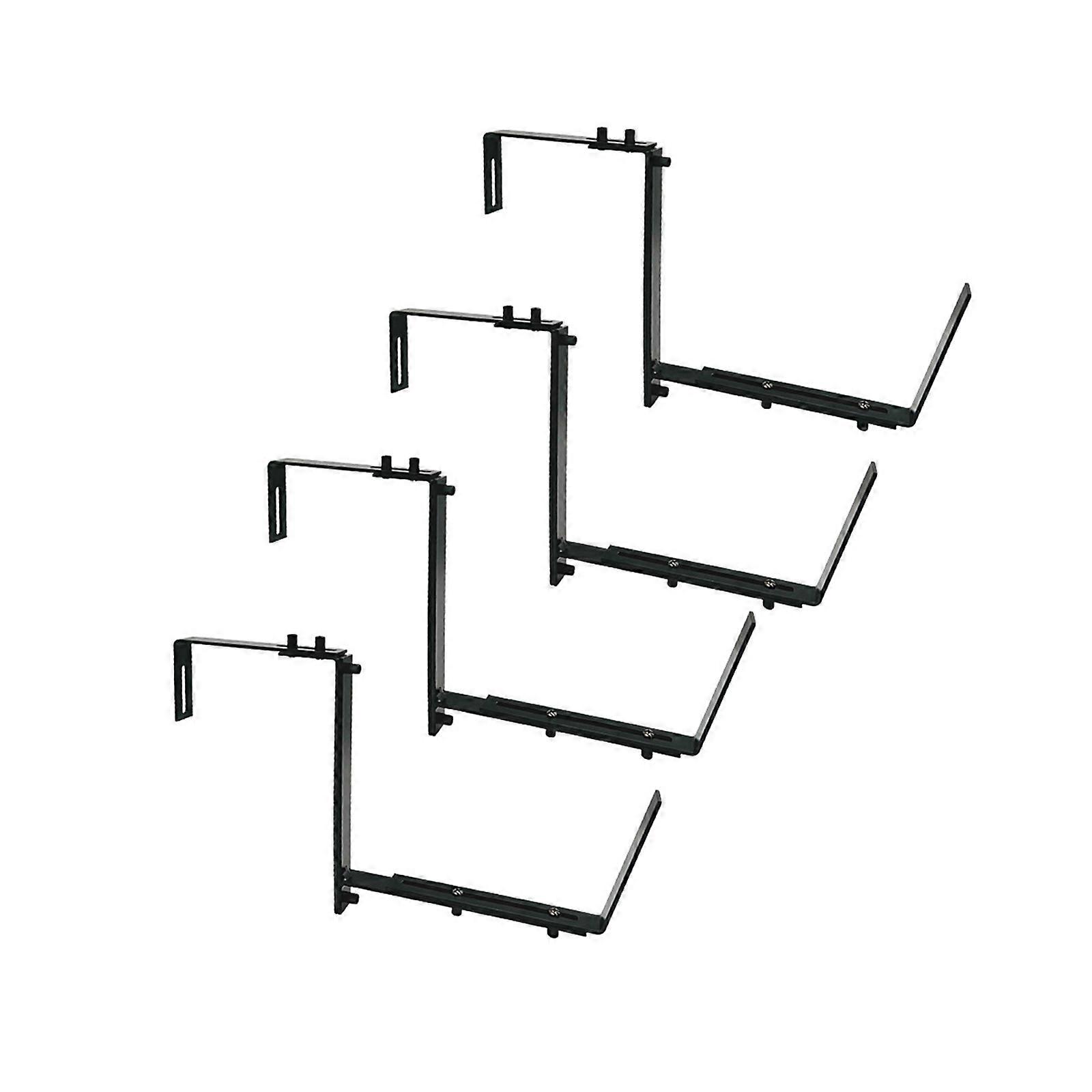 2/4Pcs Planter Box Brackets Adjustable Flower Box Brackets Heavy Duty Garage Storage Hook for Garage Storage Balcony Multicolor