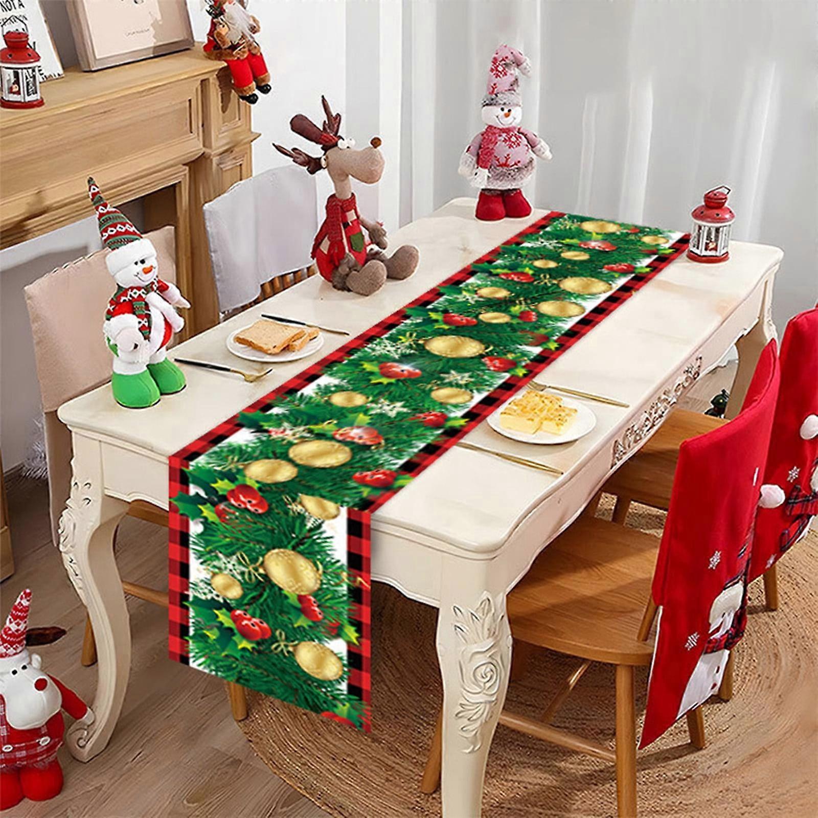 Christmas Savings! Decorate with Festive Table Flags, Joyful Settings & Beautiful Tablecloth – Compatible with Xmas Themes