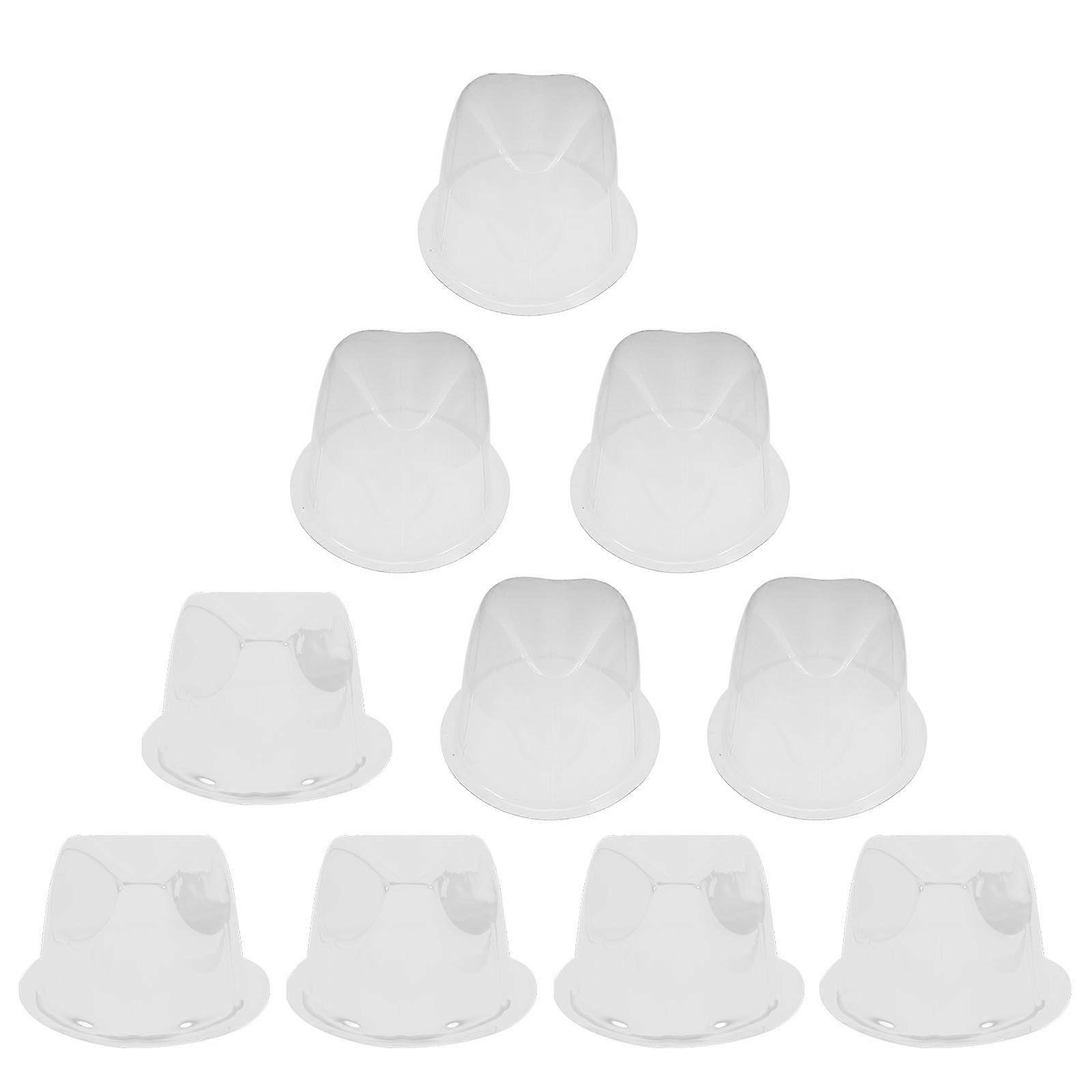 10Pcs Caps Showing Stands For Adults Cowboy Hats PVC Design Practical Storage Solution Sturdy Construction