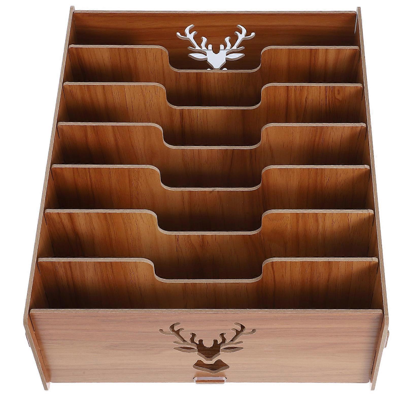 File Storage Shelf Wood Desk Organizer for Office and Home Use Multi-Purpose Shelf