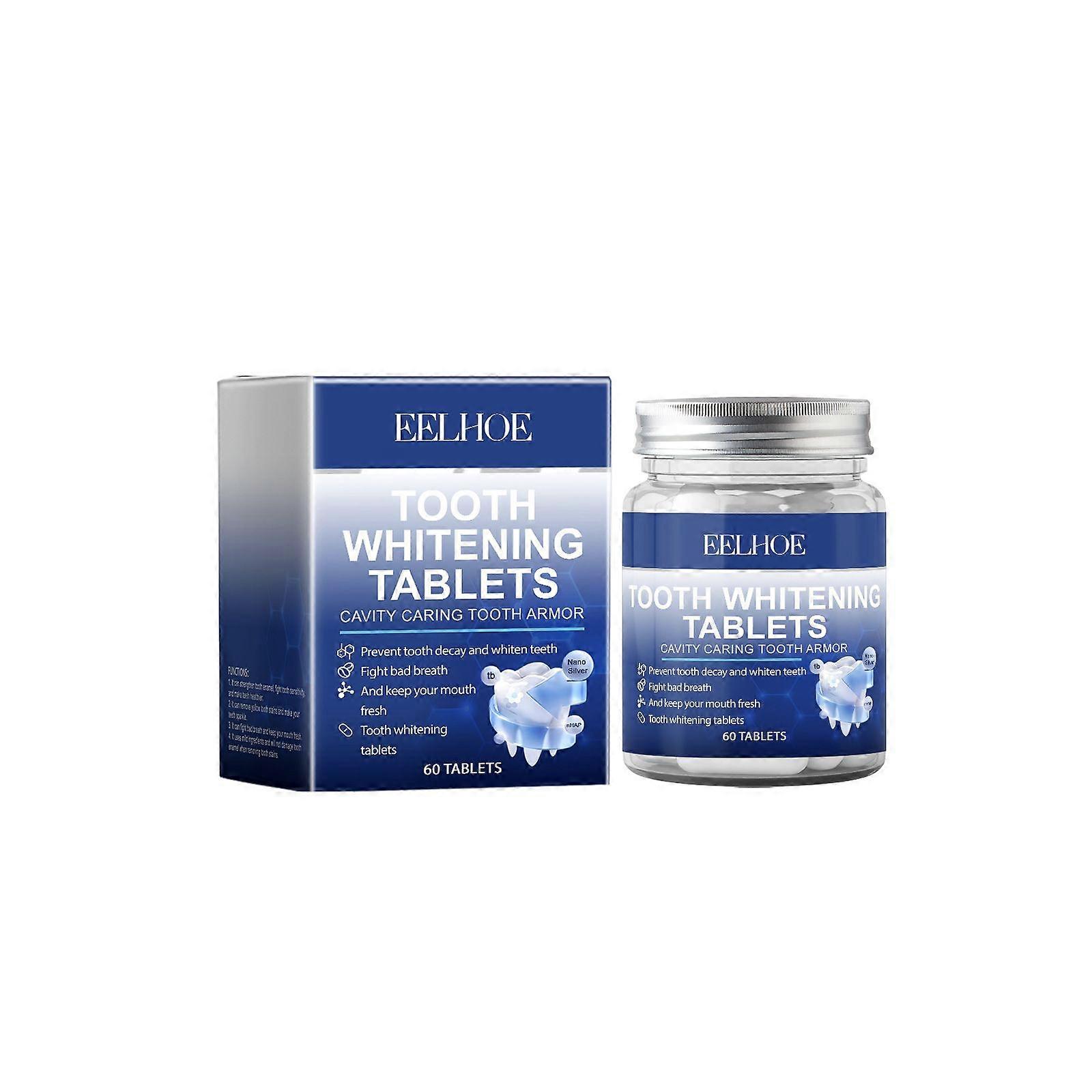 Toothpaste Tablets  Peppermint | Nano Hydroxyapatite Toothpaste Tablets Chewable | Fluoride Free l 60 Tabs