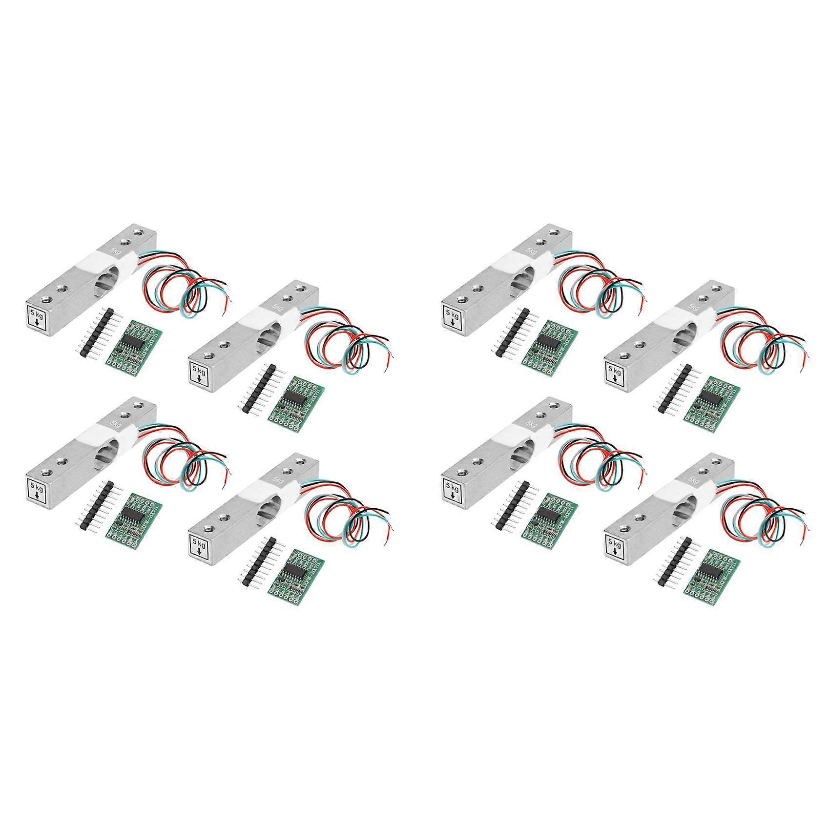 Digital Load Cell Weight Sensor,8Sets 5KG Load Cell HX711 AD Weighit Amplifier Module Pressure Sensor Ar Duino Load Cell