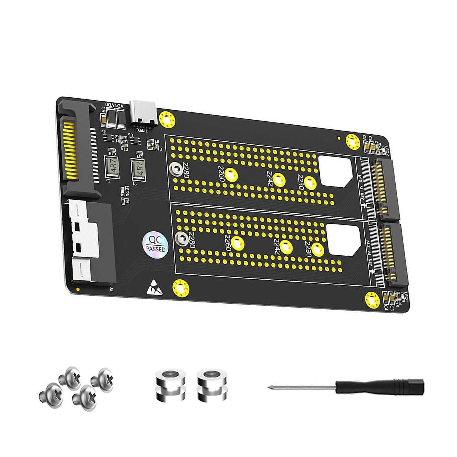 Double M.2 NVME To SFF8654 8i Adapter Boost Your Computers Storage Capabilities Highly Speed Data Transfer Performances Multicolor