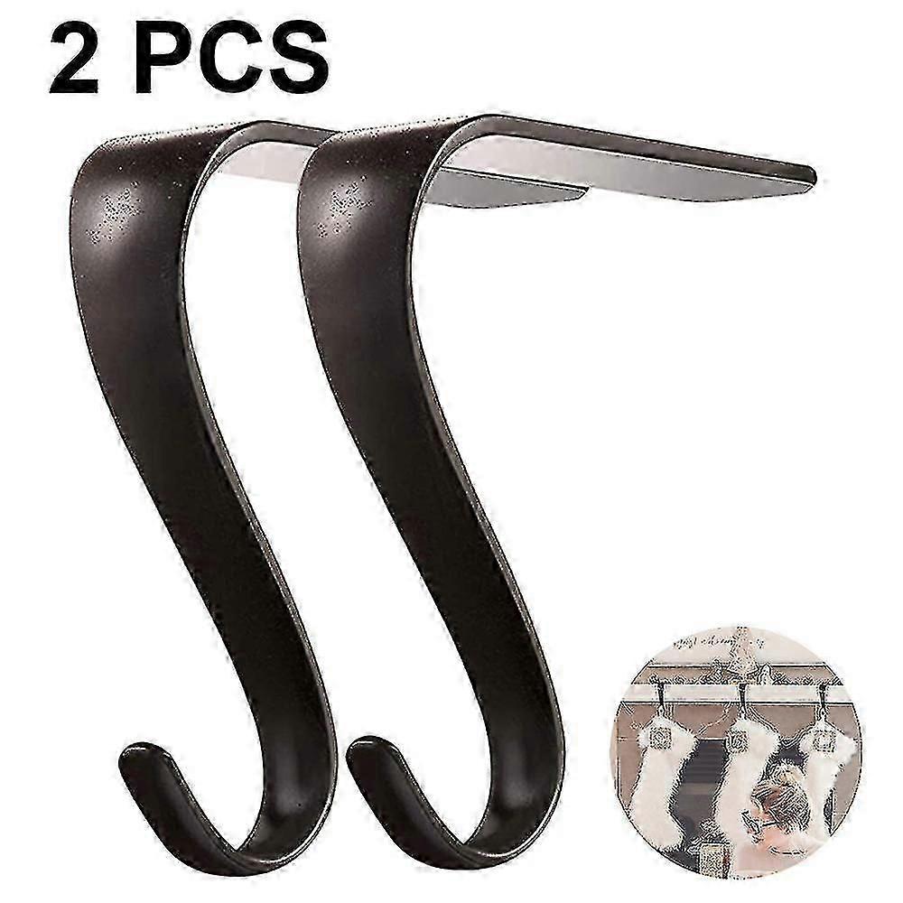 2 Pcs Christmas Stocking Holders Mantel Safety Hooks